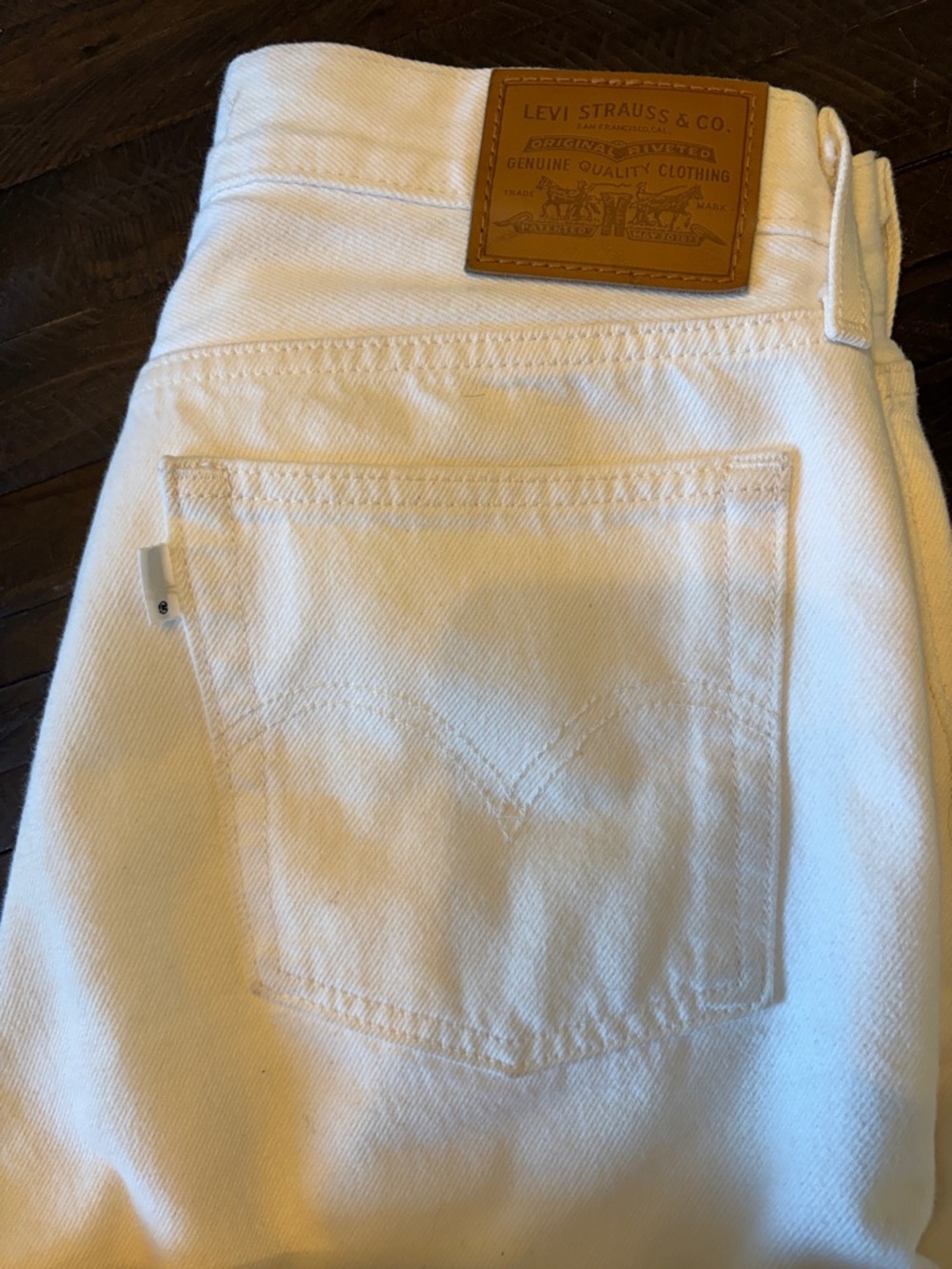 Levi's White Wedgie Straight Jeans